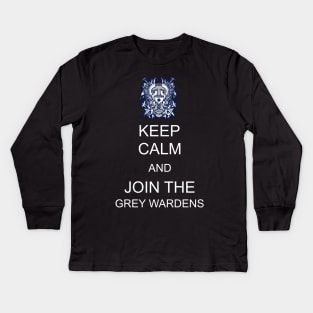 Join the Grey Wardens Kids Long Sleeve T-Shirt